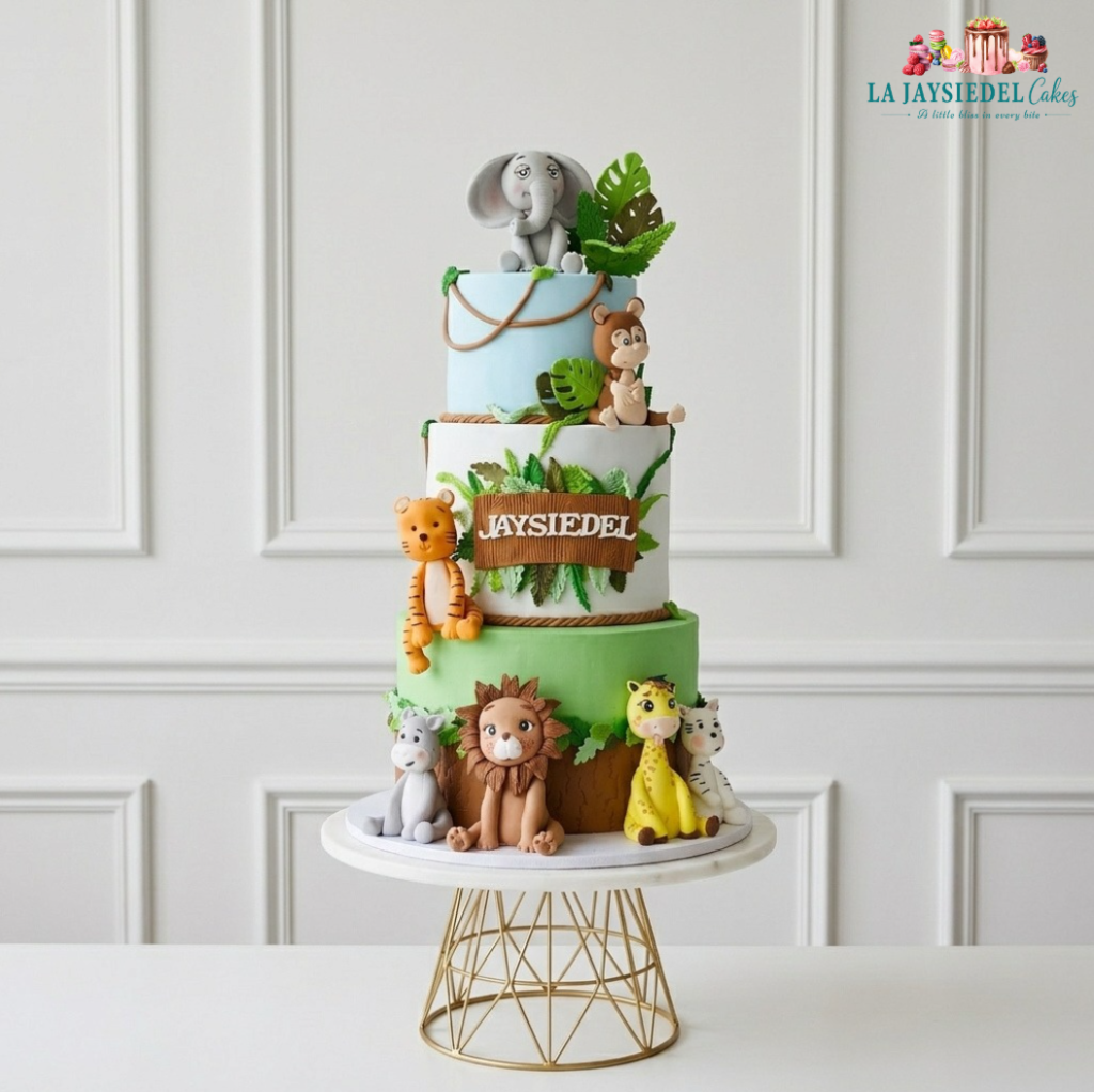 Safari Jungle Animals Birthday Cake