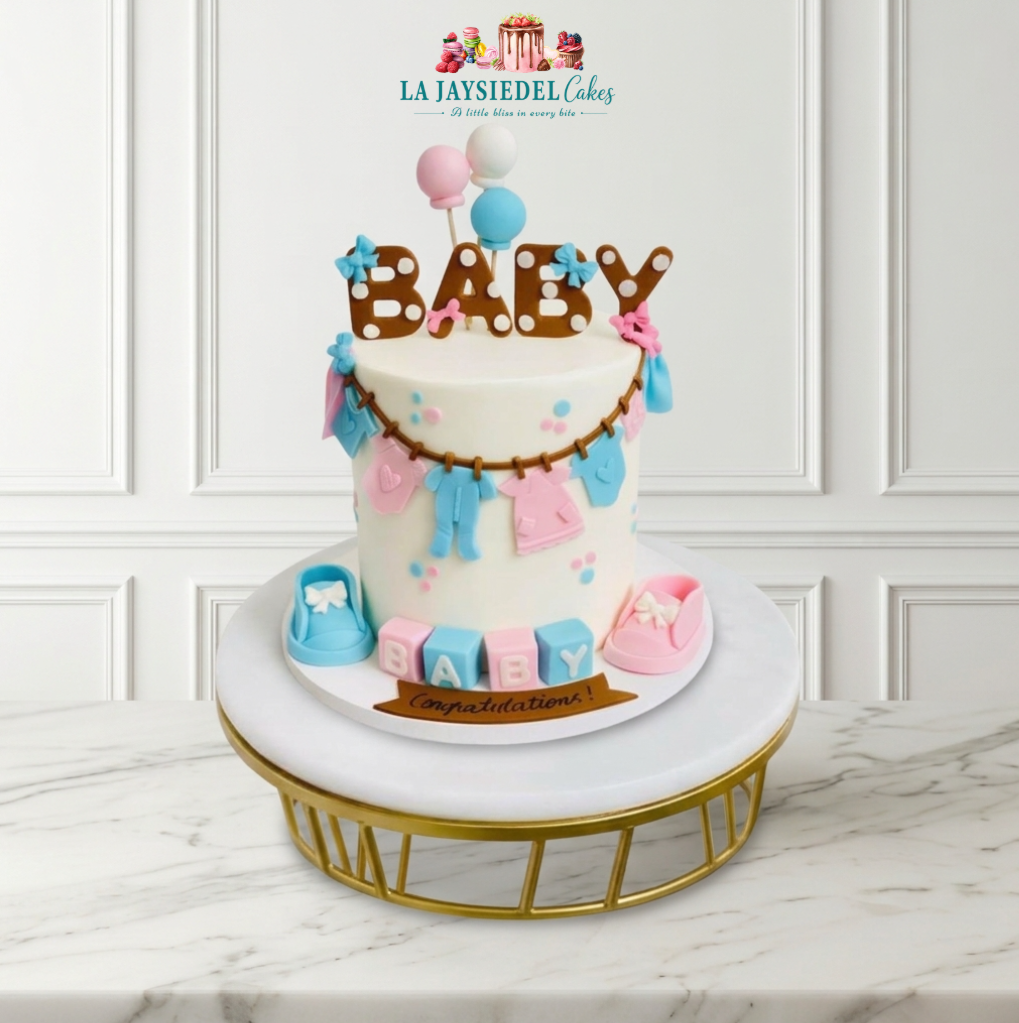 Gender Reveal "Baby on the Way Cake"