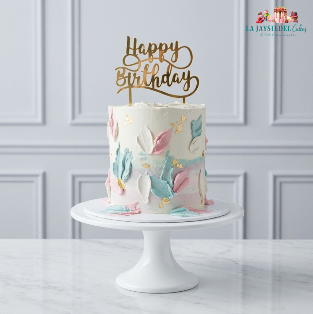 Pastel Palette Money Pulling Birthday Cake