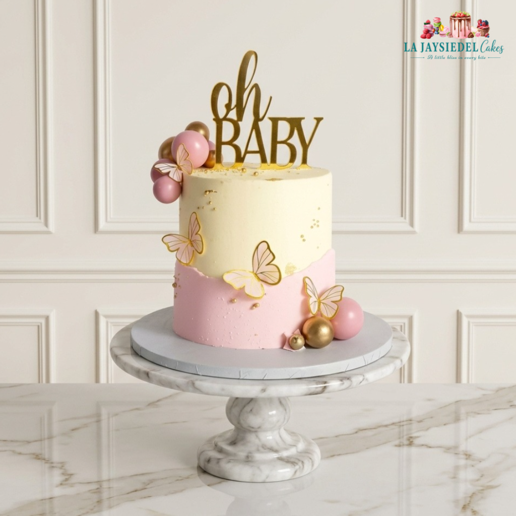 Butterfly "Oh Baby" Cake